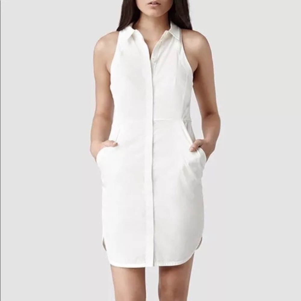 All saints white sleeveless summer dress